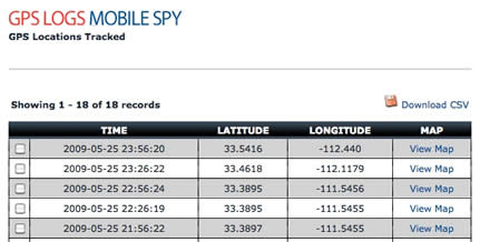 Android GPS Spy Results